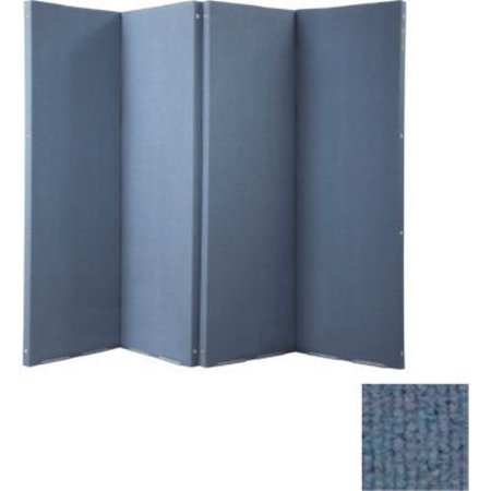 VERSARE SOLUTIONS. VersiFold Portable Acoustical Partition, 8' x 6'6in, Blue 1723003